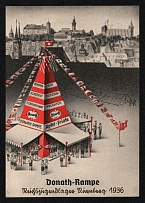 1936 'Donath ramp Nuremberg', Propaganda Postcard, Third Reich Nazi Germany