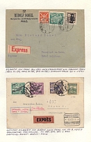 1921-27 Czechoslovakia, Express Mail, Commercial Covers