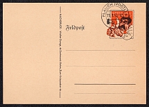1943 Stalin Cartoon Caricature Postcard, Military Field Post Mail, Germany Propaganda, Plauen