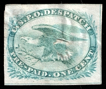 1851 1c United States Locals (Sc LO2, CV $50)