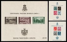 1939 Romania, Souvenir Sheets (Mi. Bl. 3, 5, 7, CV $40, Signed, MNH)
