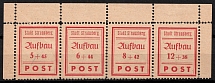 1946 Strausberg (Berlin), Germany Local Post, Se-tenant (Mi. 34 A- 37 A, Full Set, MNH)