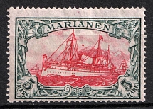 1916-19 5m Mariana Islands, German Colonies, Kaiser’s Yacht, Germany (Mi. 21 B, Signed, CV $50)