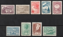 1938 The Air Sport in the USSR, Soviet Union, USSR, Russia (Zv. 541 - 549, Full Set, CV $80)