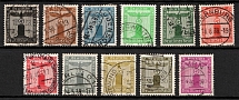 1938 Third Reich, Germany, Official Stamps (Mi. 144 - 154, Full Set, Canceled, CV $80)