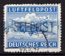 1944 Island Leros, Reich Military Mail Fieldpost Feldpost `INSELPOST`, Germany (Mi. 11 B a, Signed, Canceled, CV $590)