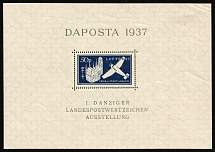 1937 Danzig Gdansk, Germany, Souvenir Sheet (Mi. Bl. 2 a, CV $30)