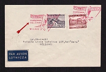 1937 (29 Apr) Poland, Cover to Helsinki (Finland), franked with 15gr and 20gr (Special Cancellation)