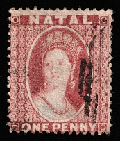 1860 1p Natal, Africa, British Colonies (SG 9, Canceled, CV $120)