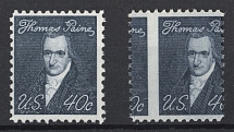 1965-78 40c USA, Prominent Americans Issue (Sc. 1292, SHIFTED Perforation, Print Error, MNH)