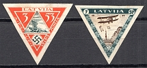 1933 Latvia Airmail (Imperf, CV $110)