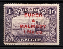 1920 1.25mk Eupen and Malmedy, Belgium, German Occupation, Germany (Mi. 7 C, Perf 14.75x15, CV $+++)
