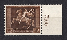 1938 42pf Third Reich, Germany (Horizontal Gum, Mi. 671y, CV $200, MNH)