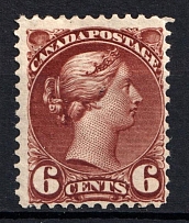 1870-90 6c Canada (SG 86, CV $460)