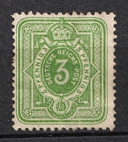 1882-1885 3pf German Empire, Germany (Mi. 39 I c, CV $1,300)
