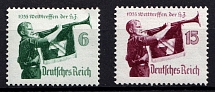 1935 Third Reich, Germany (Mi. 584 y - 585 y, Full Set, CV $70, MNH)