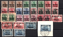 1914-16 Belgium, German Occupation, Germany, Small Stock of Stamps (Canceled, CV $230)