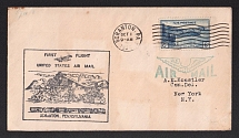 1934 (1 Oct) United States, Airmail cover from Scranton to New York, 1st flight