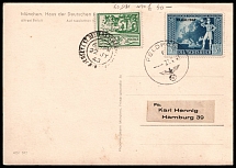1943 (22 Jul) Jersey, German Occupation, Germany, Fieldpost Feldpost Postcard (Mi. 3 y, 823, CV $50)