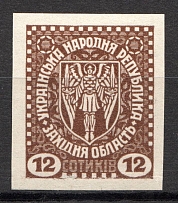 1919 Second Vienna Issue Ukraine 12 Sot (RRR, Imperf, MNH)