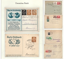 1937-40 Third Reich, Germany, Stock of Covers and Postcards