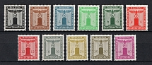 1938 Third Reich, Germany (Mi. 144 - 154, Full Set, CV $200, MNH)