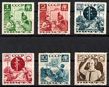 1936 Pioneers Help to the Post, Soviet Union, USSR (Full Set, MNH)