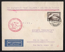 1930 (18 May) Zeppelins, Third Reich, Germany, Cover from Hanover to Rio de Janeiro with Commemorative Postmark