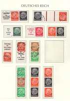 1933-37 Third Reich, Germany, Stock (Coupon, Tete-Beche, Gutter, Se-tenants, Canceled, CV $150)
