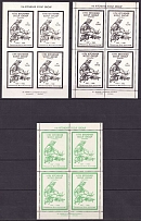 1962-66 Ontario, Canada, Scouts, Blocks of Four, Scouting, Scout Movement, Cinderellas, Non-Postal Stamps