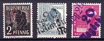1948 District 20 Halle Main Post Office, Naumburg Emergency Issue, Soviet Russian Zone of Occupation, Germany (Forged Overprints)
