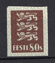 1928-40 80S Estonia (PROBE, Proof, Stamp by Sc. 104, Imperforated)