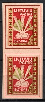 Meerbeck, Lithuania, Baltic DP Camp (Displaced Persons Camp), Pair (MNH)