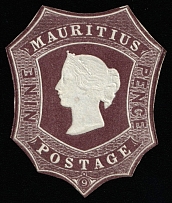 9p Mauritius, British Colonies (Envelope cut)