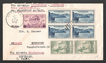 1936 (11 Jul) United States, Hindenburg airship airmail cover from Ottsvile to Munich, Flight to North America 'Lakehurst - Frankfurt' (Sieger 429, CV $45)