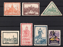1900 Exhibition, Paris, France, Stock of Cinderellas, Non-Postal Stamps, Labels, Advertising, Charity, Propaganda