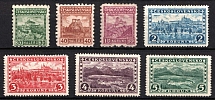 1926-27 Czechoslovakia (Sc. 114 - 115, 118, 119 - 122, CV $30)