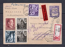 1942 General Government registered postcard to Radomsko returned to sender
