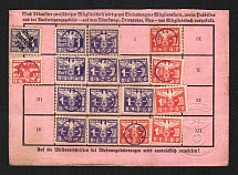 1937 National-Socialist German Worker's Party, Swastika, Revenue, Membership Card, Third Reich, Nazi Germany