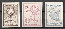 1939 Balloon Post Mail, Poland (Imperforate, Full Set, MNH)