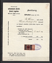 1906 Loan Receipt in German. Revenues