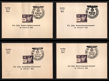 1940 (26 October) '1st Anniversary of the General Government', Third Reich, Germany, Souvenir Sheets (Commemorative Cancellations)