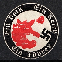 WWII Propaganda, Germany Third Reich, One People, One Reich, One Fuhrer (MNH)