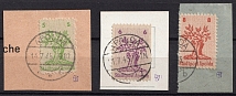 1945 Apolda, Germany Local Post (Mi. 1 I b, 2 II, 3 II, Full Set, Full Set, Signed, Canceled, CV $180)