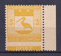 1946 Storkow Germany Local Post 3 Pf (Shifted Perforation, Print Error, MNH)