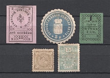 1880-1904 Zemstvo, Russia, Group of Stamps
