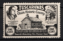 200 years of Tuscarawas County, Ohio, Rebuilding Fund, United States, Cinderella, Non-Postal Stamp (MNH)