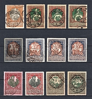 1914-15 Charity Issue, Russia, Collection of Readable Postmarks, Cancellations