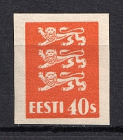 1928-40 40S Estonia (PROBE, Proof, Stamp by Sc. 102, Imperforated, MNH)