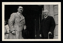 1933 'By Hindenburg', Picture 144, Hitler in Neudeck Castle, NSDAP Nazi Party, Germany, Card
